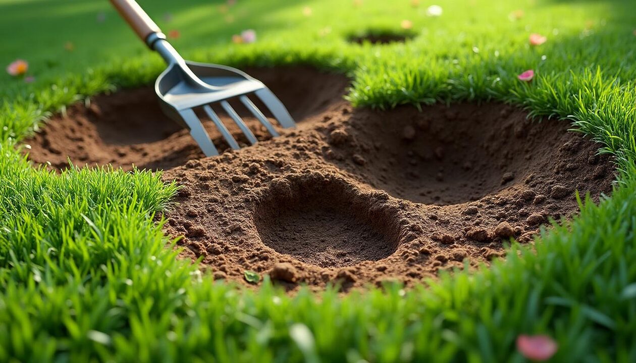 découvrez comment repérer et réparer efficacement les trous dans votre jardin sans créer de monticules, pour un sol parfaitement plat et esthétique.