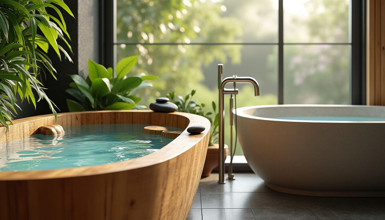 Découvrez les avantages uniques des baignoires en bois et en pierre, alliant esthétique naturelle, durabilité et confort pour une salle de bain élégante et apaisante.